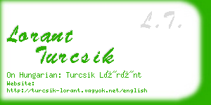 lorant turcsik business card